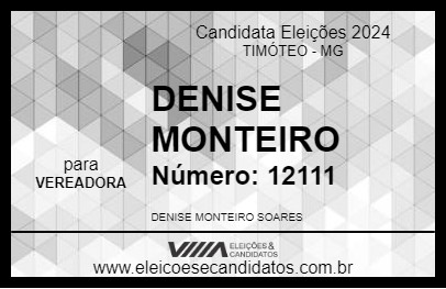 Candidato DENISE MONTEIRO 2024 - TIMÓTEO - Eleições