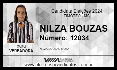 Candidato NILZA BOUZAS 2024 - TIMÓTEO - Eleições