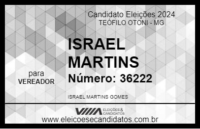 Candidato ISRAEL MARTINS 2024 - TEÓFILO OTONI - Eleições