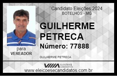 Candidato GUILHERME PETRECA 2024 - BOTELHOS - Eleições