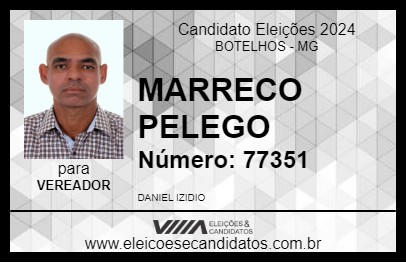 Candidato MARRECO PELEGO 2024 - BOTELHOS - Eleições