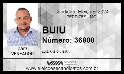 Candidato BUIU 2024 - PERDIZES - Eleições