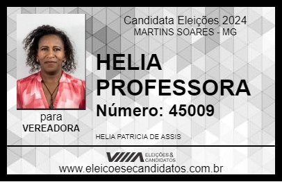 Candidato HELIA PROFESSORA 2024 - MARTINS SOARES - Eleições