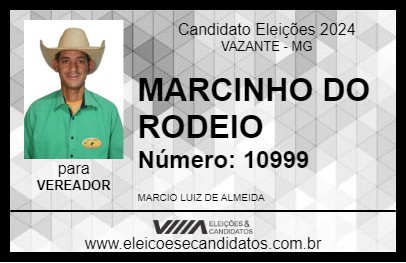 Candidato MARCINHO DO RODEIO 2024 - VAZANTE - Eleições