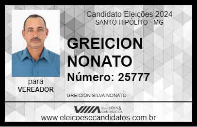 Candidato GREICION NONATO 2024 - SANTO HIPÓLITO - Eleições