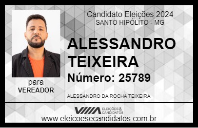 Candidato ALESSANDRO TEIXEIRA 2024 - SANTO HIPÓLITO - Eleições