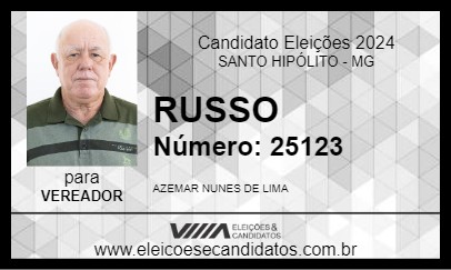 Candidato RUSSO 2024 - SANTO HIPÓLITO - Eleições