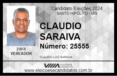 Candidato CLAUDIO SARAIVA 2024 - SANTO HIPÓLITO - Eleições