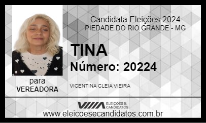 Candidato TINA 2024 - PIEDADE DO RIO GRANDE - Eleições