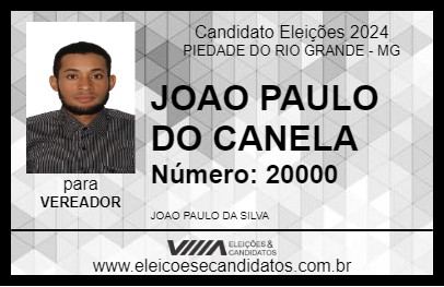 Candidato JOAO PAULO DO CANELA 2024 - PIEDADE DO RIO GRANDE - Eleições