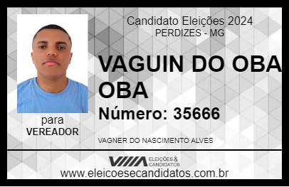 Candidato VAGUIN DO OBA OBA 2024 - PERDIZES - Eleições