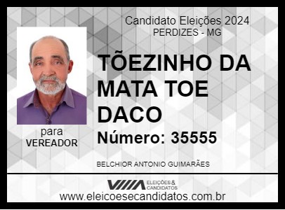 Candidato TÕEZINHO DA MATA TÕE DACO 2024 - PERDIZES - Eleições