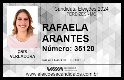 Candidato RAFAELA ARANTES 2024 - PERDIZES - Eleições