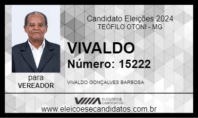 Candidato VIVALDO 2024 - TEÓFILO OTONI - Eleições