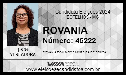 Candidato ROVANIA 2024 - BOTELHOS - Eleições