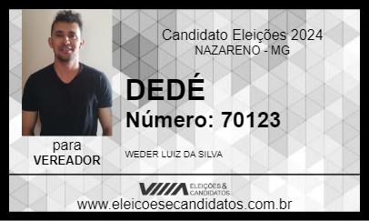 Candidato DEDÉ 2024 - NAZARENO - Eleições