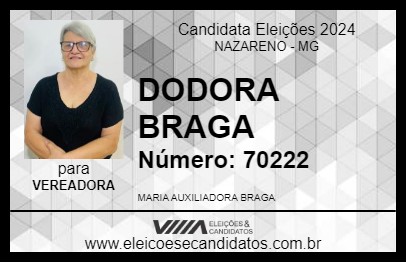 Candidato DODORA BRAGA 2024 - NAZARENO - Eleições