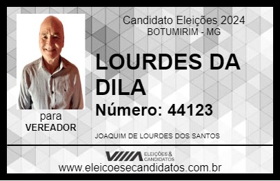 Candidato LOURDES DA DILA 2024 - BOTUMIRIM - Eleições