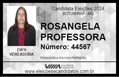 Candidato ROSANGELA PROFESSORA 2024 - BOTUMIRIM - Eleições