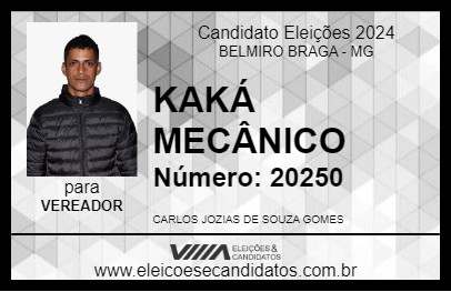 Candidato KAKÁ MECÂNICO 2024 - BELMIRO BRAGA - Eleições