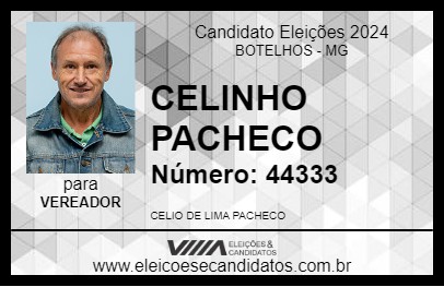 Candidato CELINHO PACHECO 2024 - BOTELHOS - Eleições