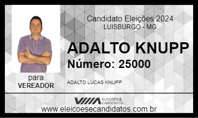 Candidato ADALTO KNUPP 2024 - LUISBURGO - Eleições