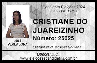 Candidato CRISTIANE DO JUAREIZINHO 2024 - LUISBURGO - Eleições