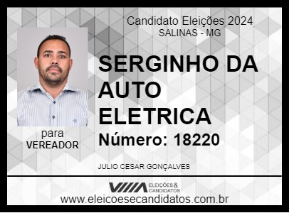 Candidato SERGINHO DA AUTO ELETRICA 2024 - SALINAS - Eleições