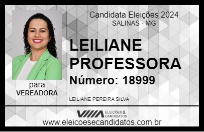 Candidato LEILIANE PROFESSORA 2024 - SALINAS - Eleições