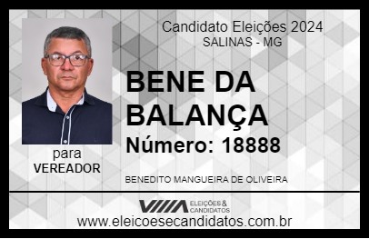 Candidato BENE DA BALANÇA 2024 - SALINAS - Eleições