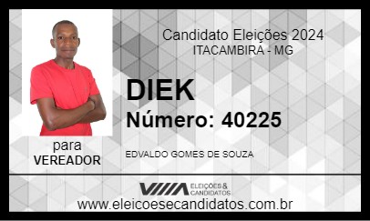 Candidato DIEK 2024 - ITACAMBIRA - Eleições