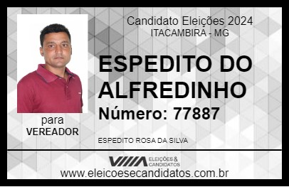 Candidato ESPEDITO DO ALFREDINHO 2024 - ITACAMBIRA - Eleições