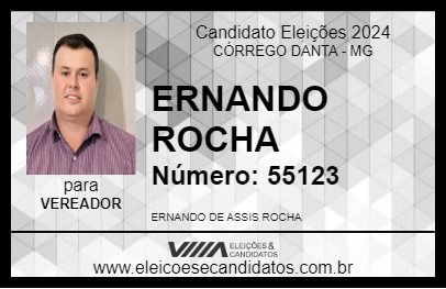 Candidato ERNANDO ROCHA 2024 - CÓRREGO DANTA - Eleições