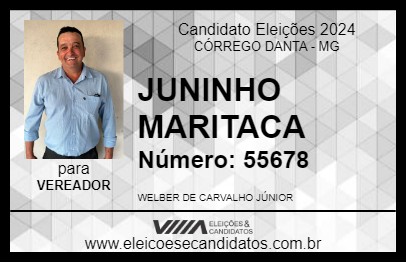 Candidato JUNINHO MARITACA 2024 - CÓRREGO DANTA - Eleições