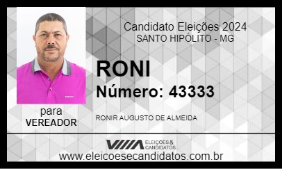 Candidato RONI 2024 - SANTO HIPÓLITO - Eleições