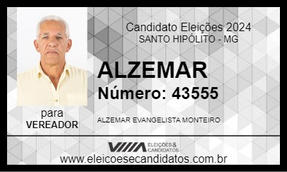 Candidato ALZEMAR 2024 - SANTO HIPÓLITO - Eleições