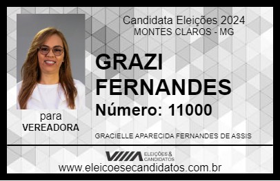 Candidato GRAZI FERNANDES 2024 - MONTES CLAROS - Eleições