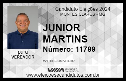 Candidato JUNIOR MARTINS 2024 - MONTES CLAROS - Eleições