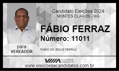 Candidato FÁBIO FERRAZ 2024 - MONTES CLAROS - Eleições