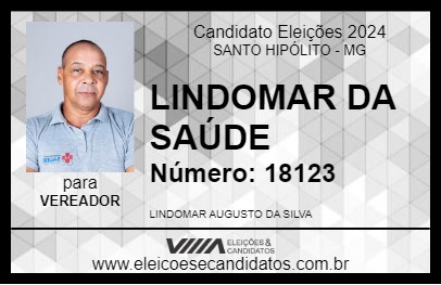 Candidato LINDOMAR DA SAÚDE 2024 - SANTO HIPÓLITO - Eleições