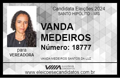 Candidato VANDA MEDEIROS 2024 - SANTO HIPÓLITO - Eleições