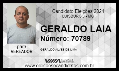 Candidato GERALDO LAIA 2024 - LUISBURGO - Eleições