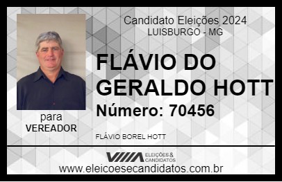 Candidato FLÁVIO DO GERALDO HOTT 2024 - LUISBURGO - Eleições