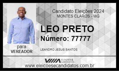 Candidato LEO PRETO 2024 - MONTES CLAROS - Eleições