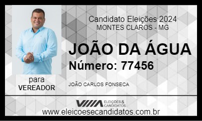 Candidato JOÃO DA ÁGUA 2024 - MONTES CLAROS - Eleições