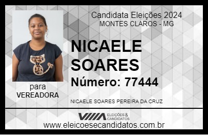 Candidato NICAELE SOARES 2024 - MONTES CLAROS - Eleições