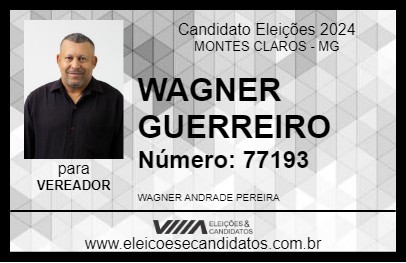 Candidato WAGNER GUERREIRO 2024 - MONTES CLAROS - Eleições