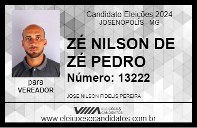 Candidato ZÉ NILSON DE ZÉ PEDRO 2024 - JOSENÓPOLIS - Eleições