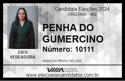 Candidato PENHA DO GUMERCINO 2024 - ORIZÂNIA - Eleições