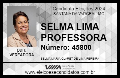 Candidato SELMA LIMA PROFESSORA 2024 - SANTANA DA VARGEM - Eleições